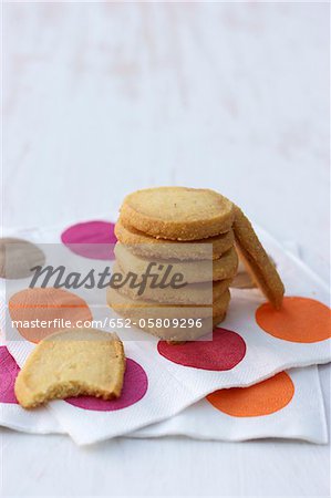 Biscuits sablés de semoule et de melon Biscuits sablés de semoule et de melon