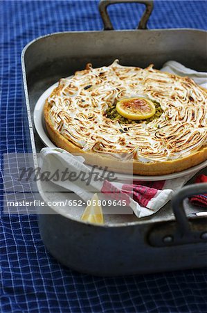 Mascarpone and lemon meringue pie