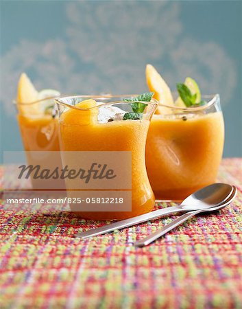 Chilled melon soup