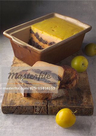 Prune,mirabelle plum and Foie gras terrine