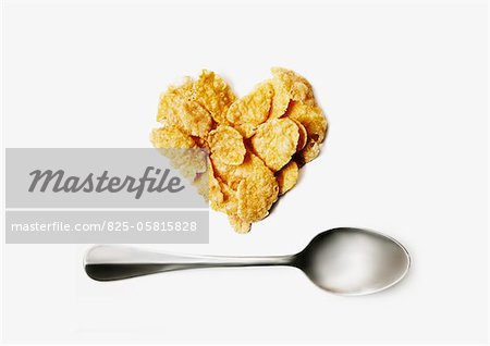 Cuillère et Cornflake coeur