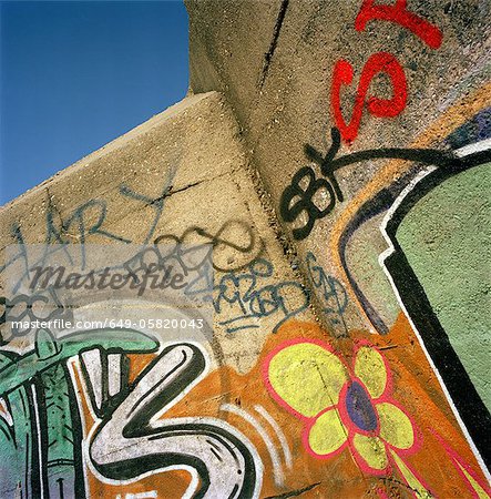 Graffiti on World War II bunker