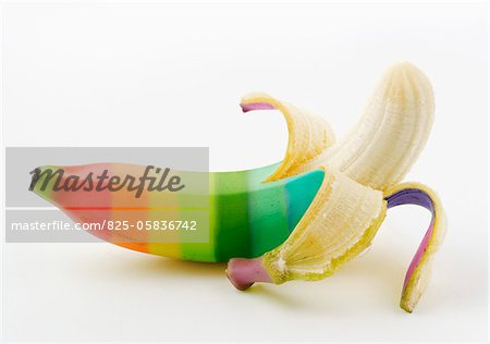 Multicolored banana