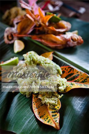 Food at Local Restaurant, Inutabu, Tokunoshima Island, Kagoshima Prefecture, Japan