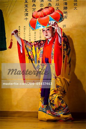 Traditional Japanese Dance Performance at Restaurant, Naha, Okinawa Island, Okinawa Prefecture, Japan