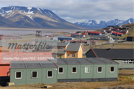 Town and Mining Structures, Longyearbyen, Svalbard, Spitsbergen, Norway