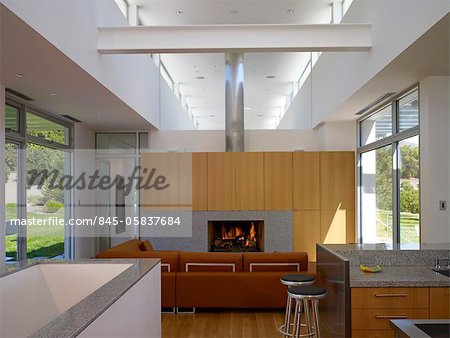 Wohnzimmer Sharpe, Somis, Kalifornien. Architekten: SPF: Architekten