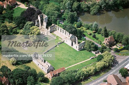 Bishops Waltham Palace. Aerial view.