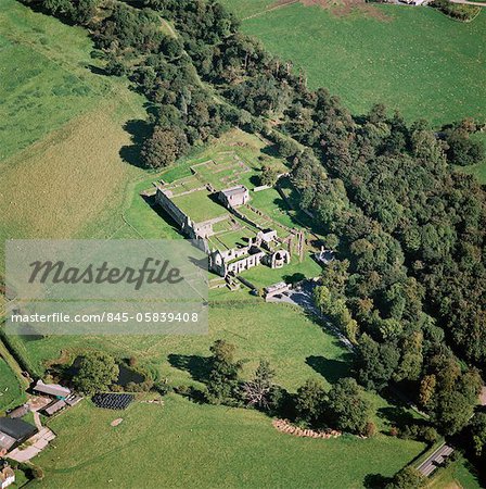 Haughmond Abbey. Aerial view.