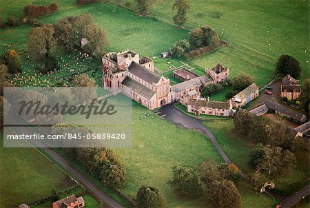 Lanercost Priory. Aerial view.