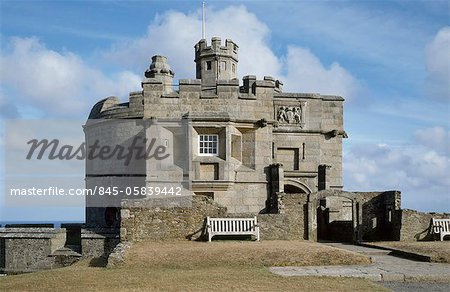 Pendennis Castle. General view of the keep and northern entrance block.