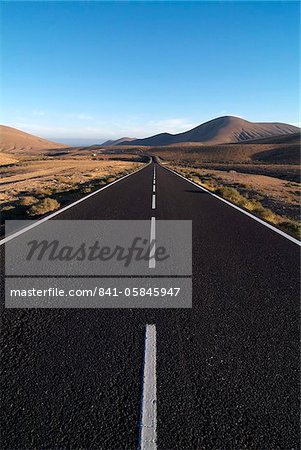 Road near La Pared, Fuerteventura, Canary Islands, Spain, Europe