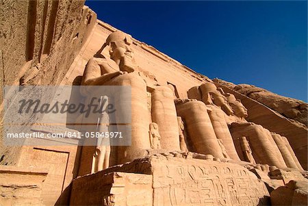 Temple d'Abou Simbel, patrimoine mondial UNESCO, lac Nasser, l'Egypte, l'Afrique du Nord, Afrique