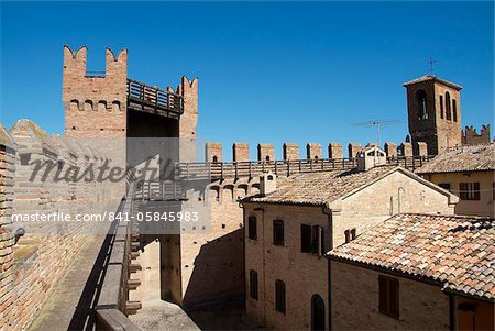 Gradara, old town, city wall, Adriatic coast, Emilia-Romagna, Italy, Europe
