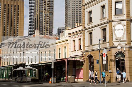 George Street dans le quartier Rocks, Sydney, New South Wales, Australie, Pacifique