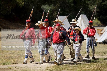 Civil War re-enactment at Fort Tejon State Historic Park, Lebec, Kern County, California, United States of America, North America