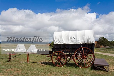 Wagon in Fort Union Nationalmonument, Las Vegas, New Mexico, Vereinigte Staaten von Amerika, Nordamerika
