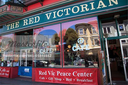 Le Cafe Rouge victorien, quartier de Haight Ashbury, le Haight, San Francisco, Californie, États-Unis d'Amérique, Amérique du Nord