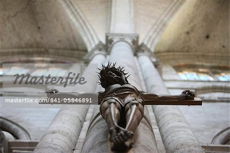 Kruzifix, Stephansdom, Sens, Yonne, Burgund, Frankreich, Europa