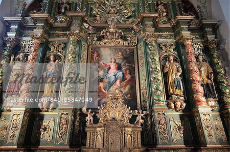 Baroque reredos, Our Lady of Assumption church, Cordon, Haute-Savoie, France, Europe