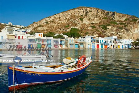 Klima, old fishing village, Milos Island, Cyclades Islands, Greek Islands, Aegean Sea, Greece, Europe