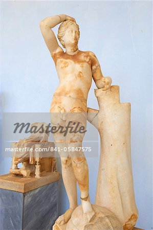 Statue, Archäologisches Museum, Delos, UNESCO Weltkulturerbe, Kykladen, griechische Inseln, Griechenland, Europa