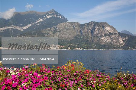 Vue du lac vers Cadenabbia, Bellagio, lac de Côme, Lombardie, lacs italiens, Italie, Europe