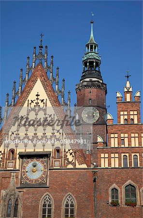 Town Hall, Old Town, Wroclaw, Silesia, Poland, Europe