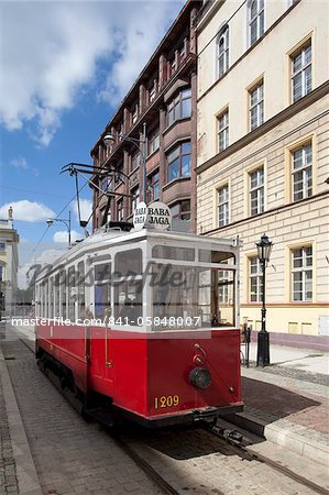 Ville tram, Old Town, Wroclaw, Silésie, Pologne, Europe Ville tram, Old Town, Wroclaw, Silésie, Pologne, Europe