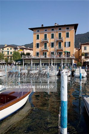 Harbour and boats, Iseo, Lake Iseo, Lombardy, Italian Lakes, Italy, Europe