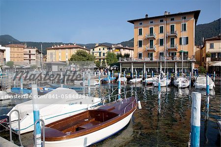 Harbour and boats, Iseo, Lake Iseo, Lombardy, Italian Lakes, Italy, Europe