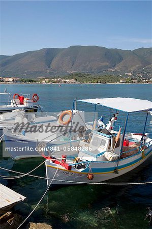 Fishing boats in the harbour, Alykanas, Zakynthos, Ionian Islands, Greek Islands, Greece, Europe