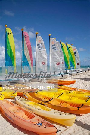 Sports nautiques, la plage de Bavaro, Punta Cana, République dominicaine, Antilles, Caraïbes, Amérique centrale