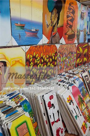 Colourful paintings, Punta Cana, Dominican Republic, West Indies, Caribbean, Central America
