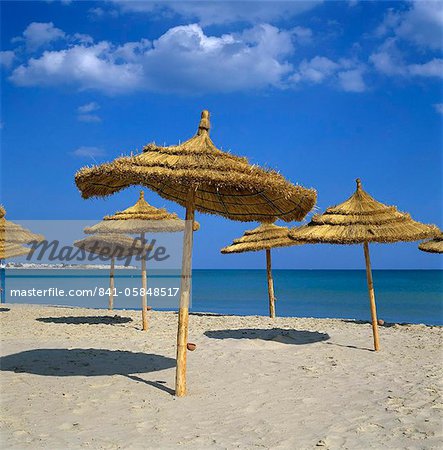 Beach scene, Hammamet, Cap Bon, Tunisia, North Africa, Africa