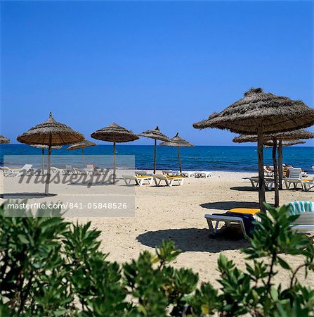 Scène de plage, Yasmine Hammamet, Cap Bon, Tunisie, Afrique du Nord, Afrique Scène de plage, Yasmine Hammamet, Cap Bon, Tunisie, Afrique du Nord, Afrique