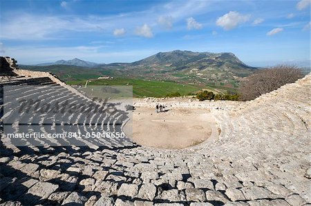 The Amphitheatre, Segesta, Sicily, Italy, Europe