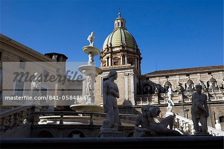 Piazza Pretoria, Palermo, Sizilien, Italien, Europa