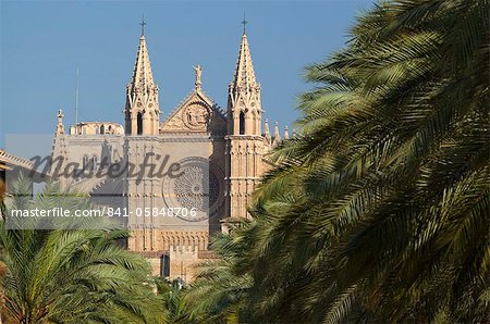 Westfront, Palma Kathedrale (La Seu), Palma De Mallorca, Mallorca (Mallorca), Balearen, Spanien, Mediterranean, Europa