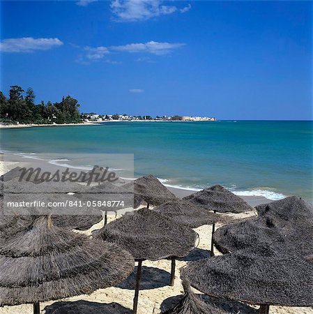 Découvre le long de la plage à la médina de l'hôtel Sindbad, Hammamet, Cap Bon, Tunisie, Afrique du Nord, Afrique