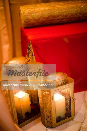 Close-Up of Candle Lanterns