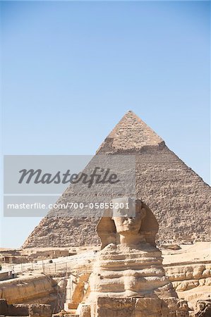 Sphinx and Great Pyramid of Giza, Cairo, Egypt