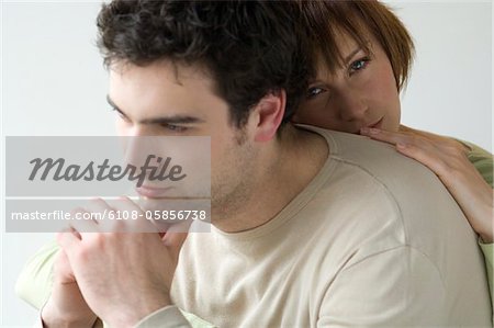 Portrait of a sad looking couple