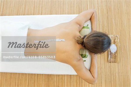 Man receiving spa treatment