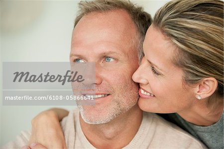 Close-up of a couple romancing