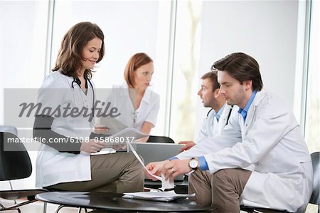 Doctors discussing together