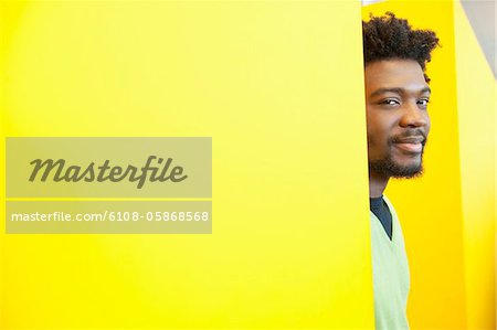 Businessman smiling in an office