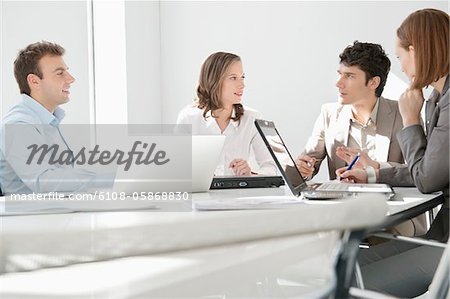 Business executives discussing in a meeting