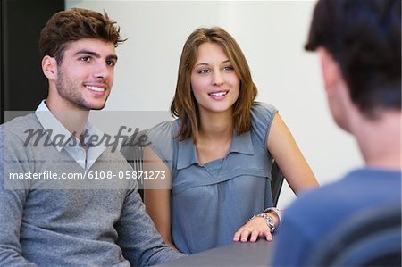 Couple meeting with an advisor