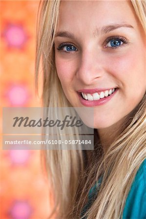 Portrait of a beautiful woman smiling